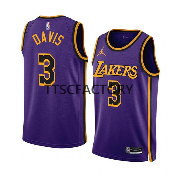 Los Angeles Lakers Trikot Anthony Davis 3 Jordan 2022-23 Statement Edition Lila Swingman - Herren